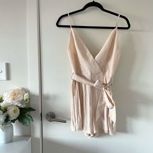 Nude Solid Cami Romper Playsuit Size 6